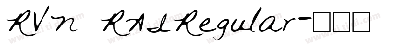 RVN RAIRegular字体转换